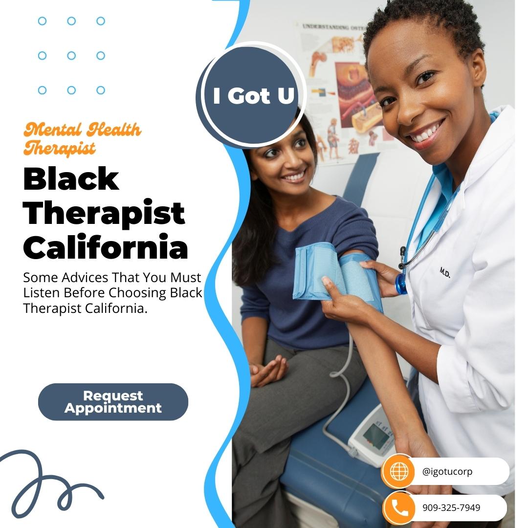 black therapist california