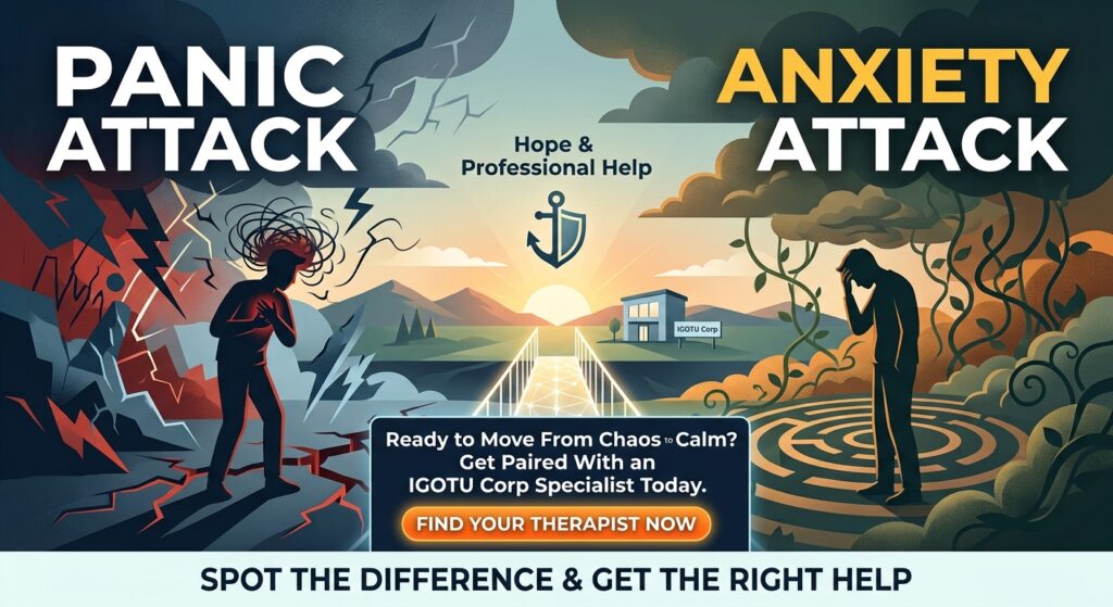Panic Attack vs. Anxiety Attack Spot the Difference