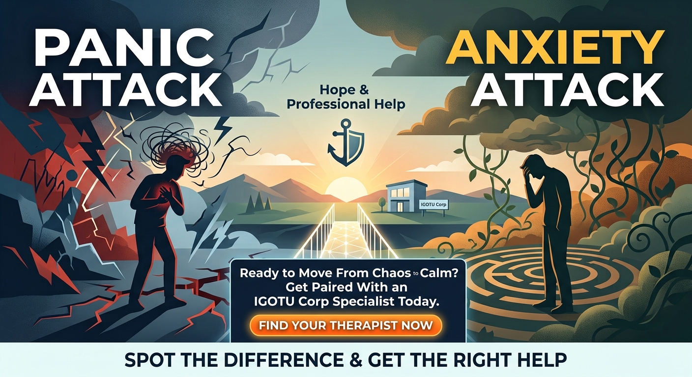 Panic Attack vs. Anxiety Attack Spot the Difference